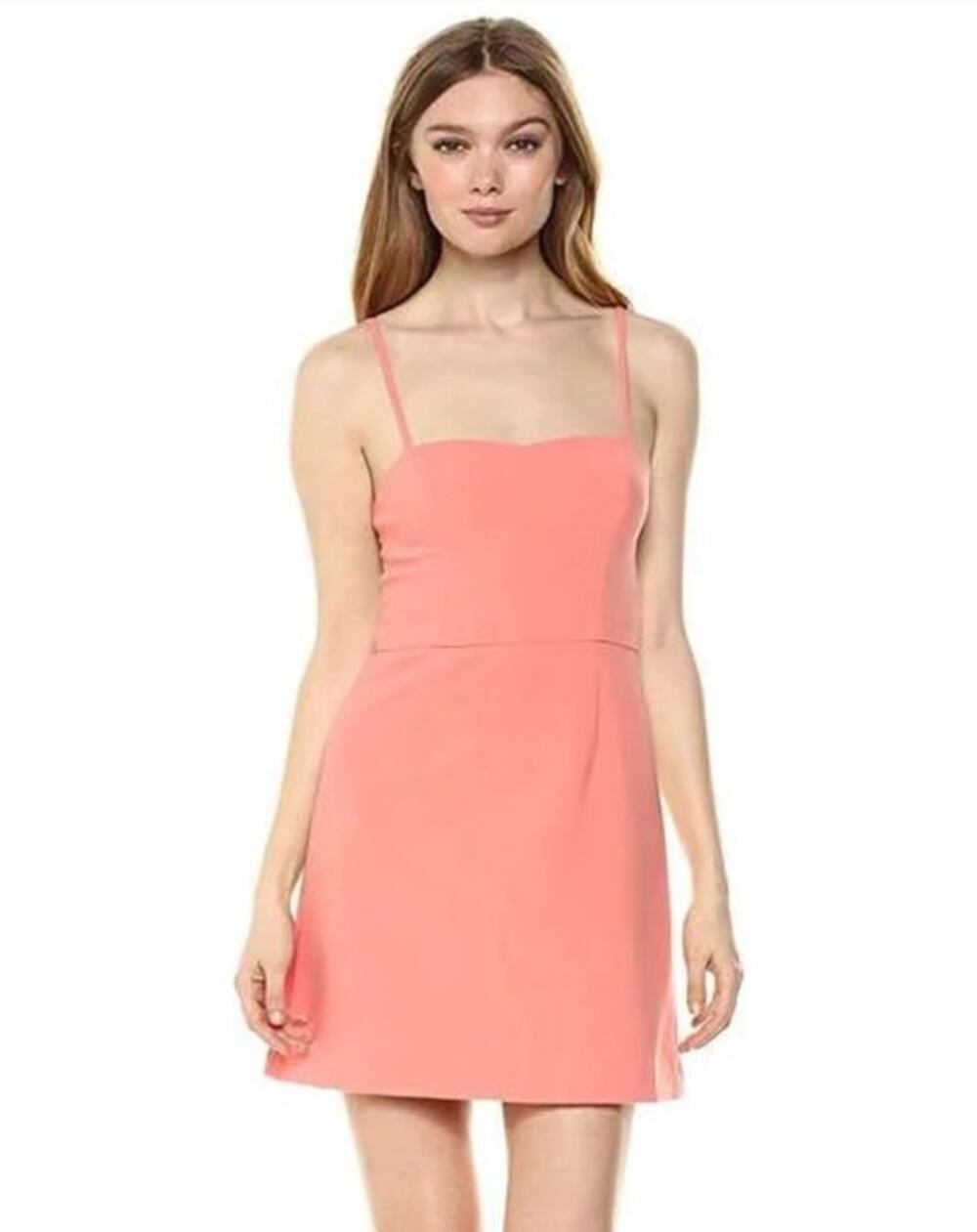 French Connection Whisper Light Sweet Heart Dress size 12 in Coral